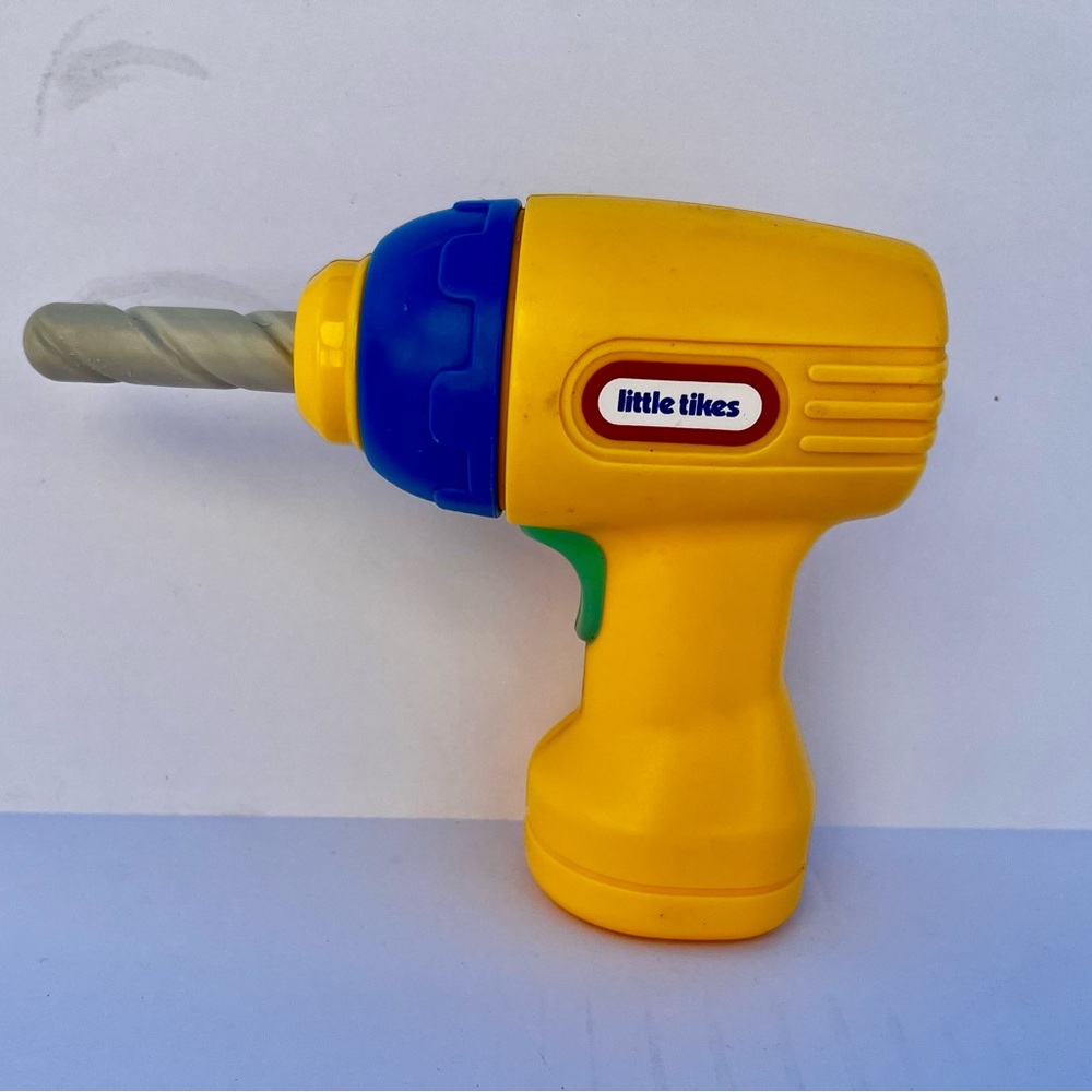 Vintage Little Tikes Yellow Toy Drill